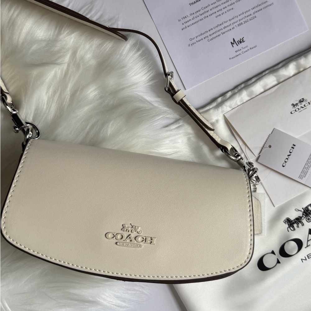 Coach Andrea Shoulder Bag Cream Color NEW with tags